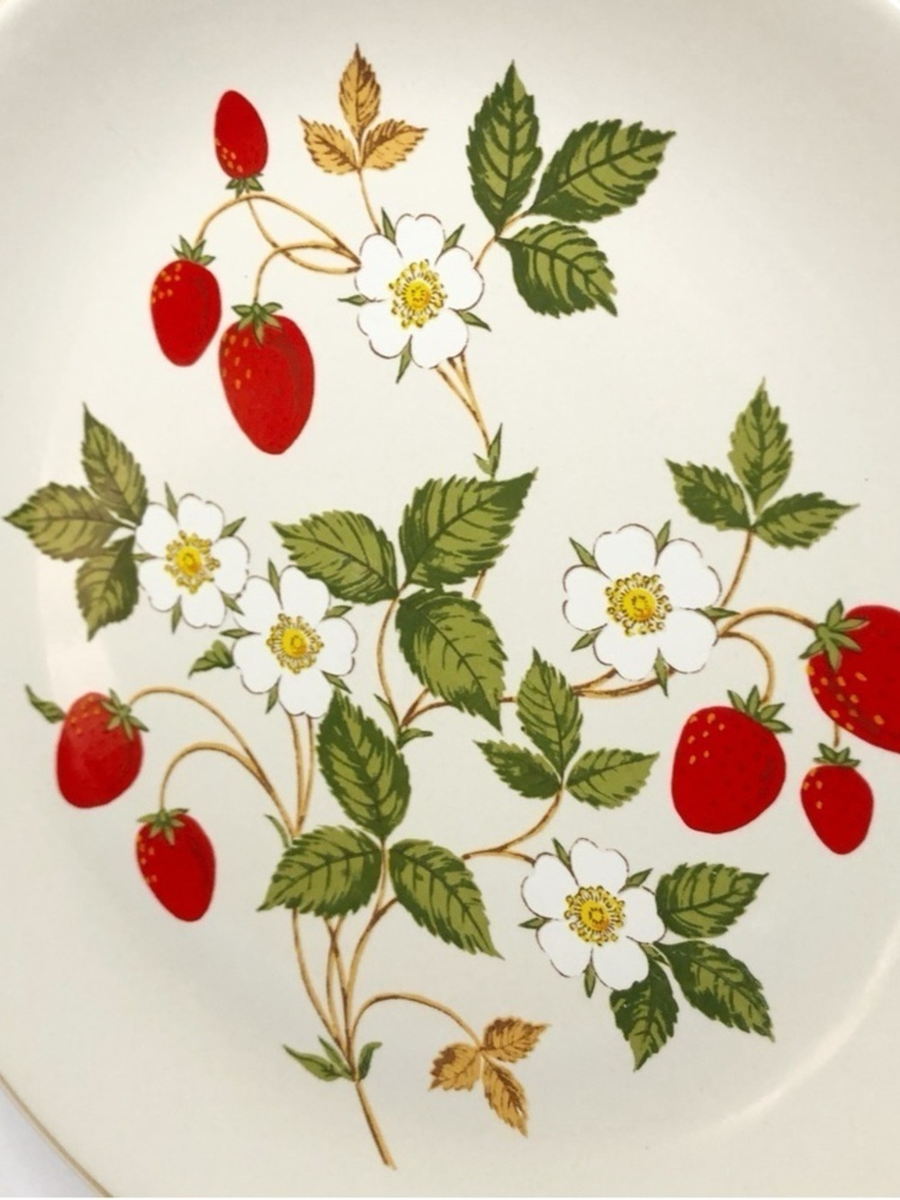 Vintage 70s Sheffield Strawberries 'N Cream Stoneware 10.5 Inch Dinner Plate 308 - Picture 9 of 13